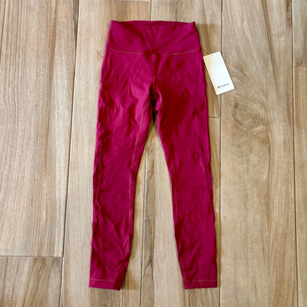 Lululemon Wunder Train High-Rise Leggings Womens Size 4 Pink 25in Mesh